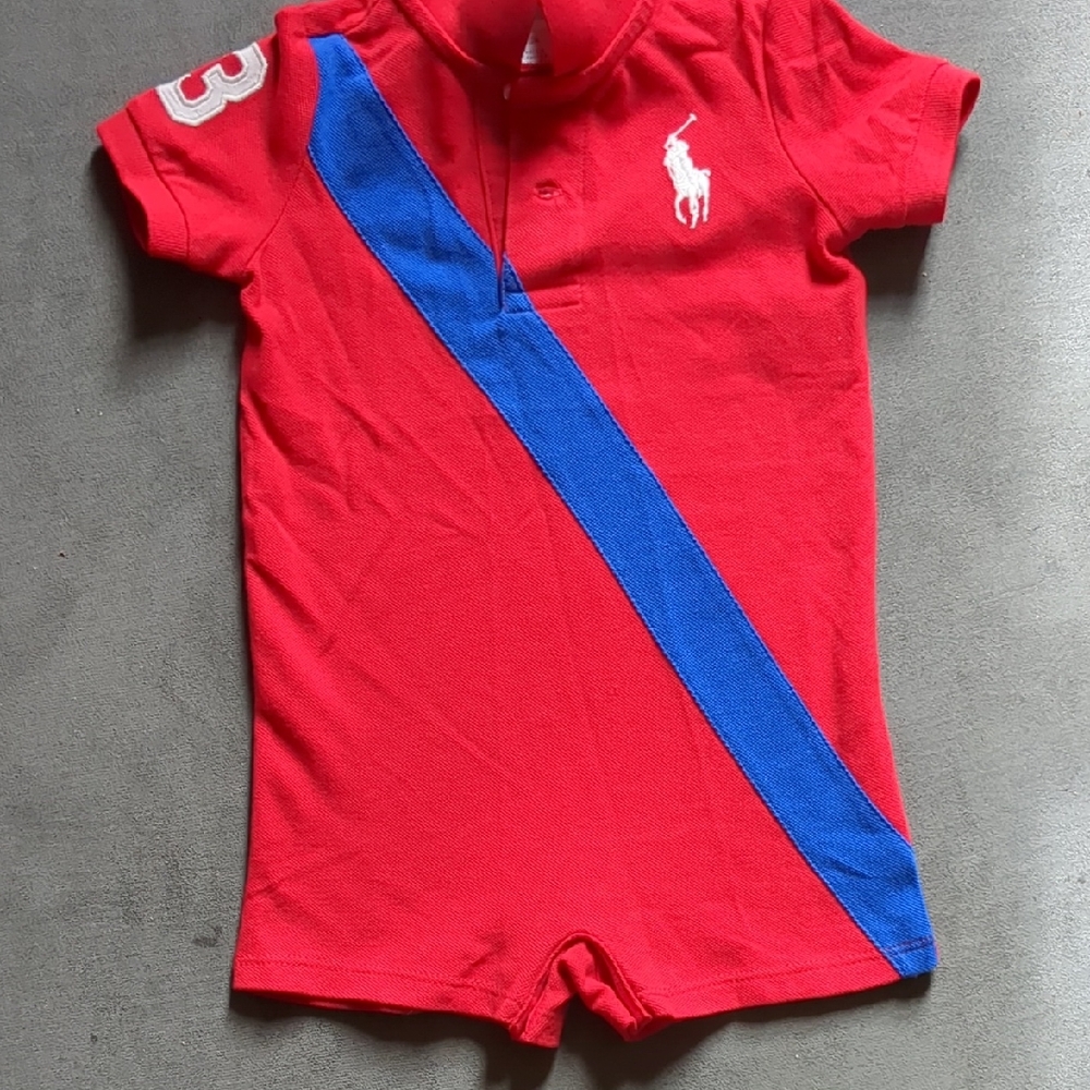 Ralph Lauren Red Polo Romper